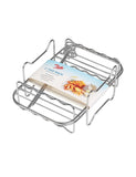 Tala 2 tier stainless steel air fryer rack with skewers, UK version