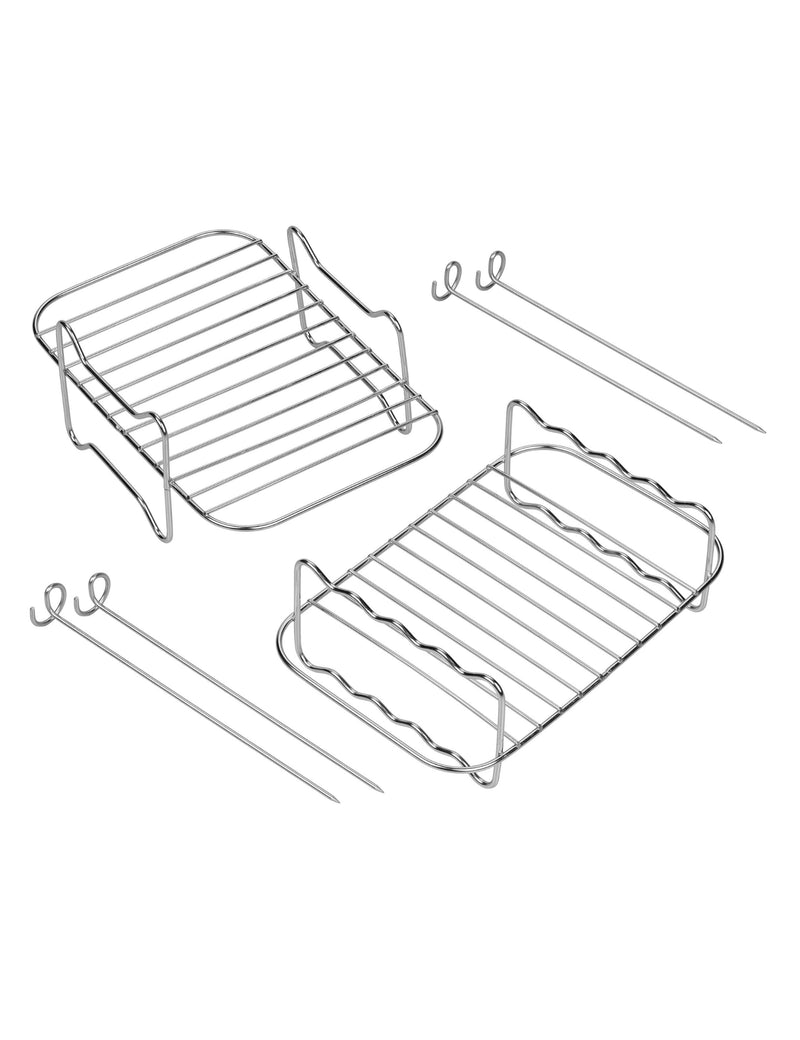 Tala 2 tier stainless steel air fryer rack with skewers, UK version