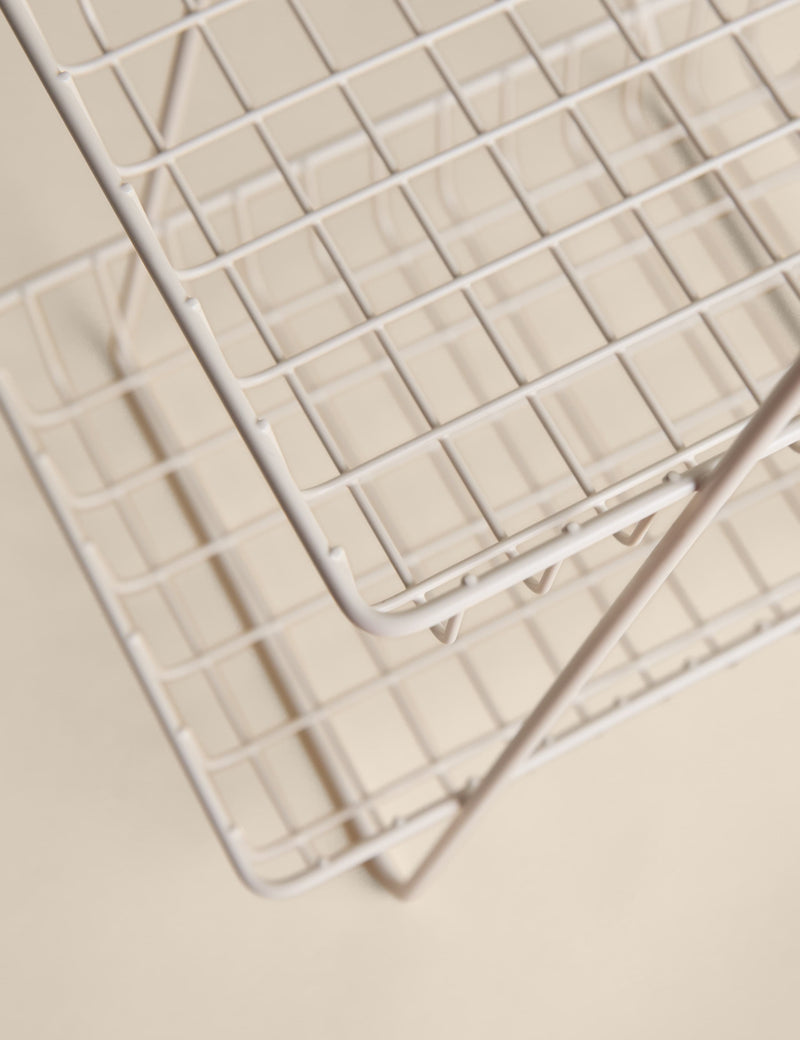 Two-tiered metal wire storage basket for kitchen, imported from the UK