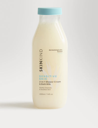 M&S 2-in-1 Shower Cream and Bath Milk for Sensitive Skin 400ml- Buy online at McGrocer