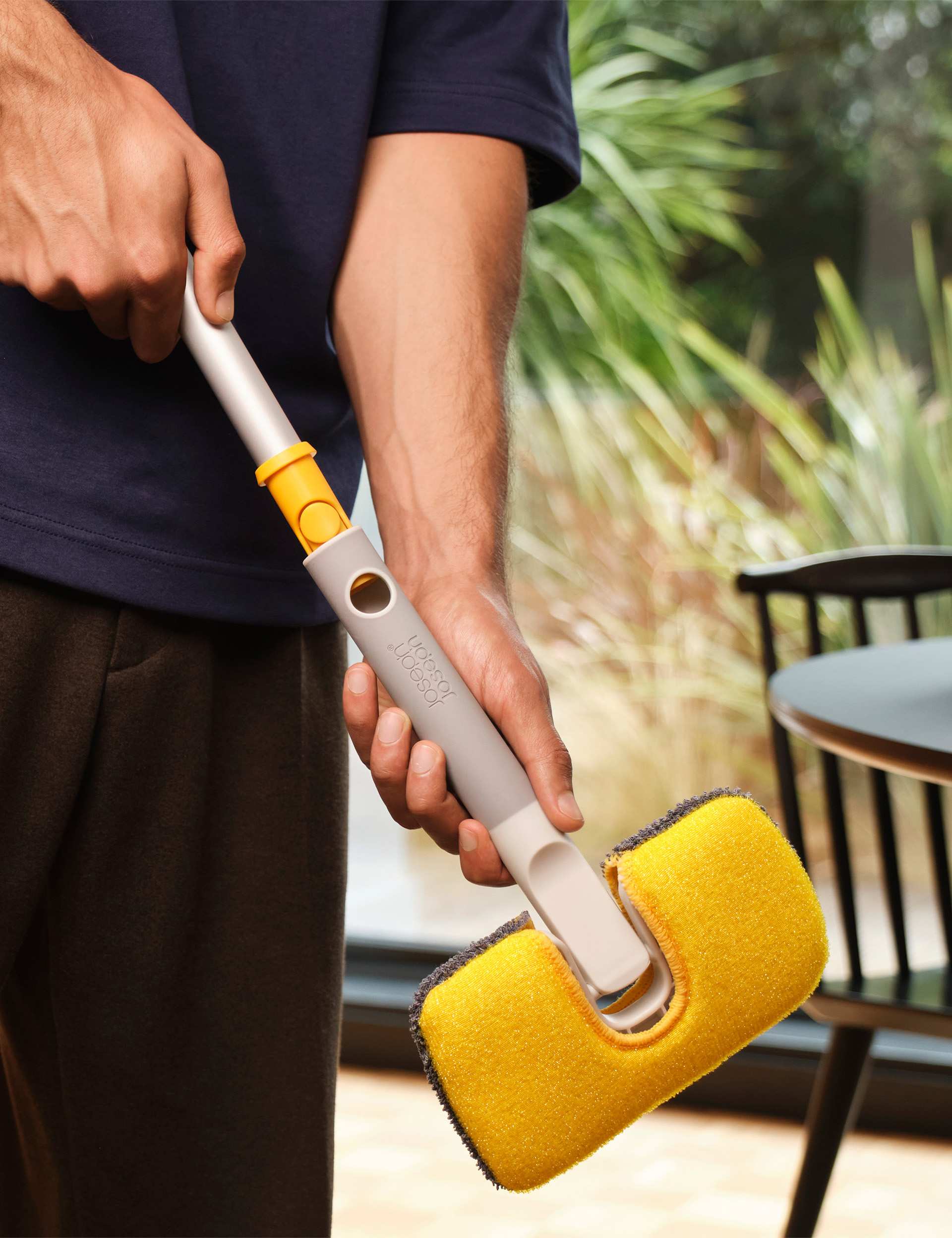 Joseph Joseph 2-in-1 scrubber with microfibre and scourer, imported from the UK