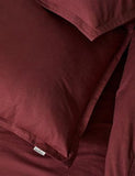 2 Pack Washed Cotton Square Pillowcases - Pompeiian Red, None