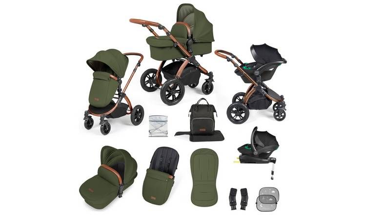 Ickle Bubba Stomp Luxe i-Size, Isofix Travel System Woodland GOODS Argos