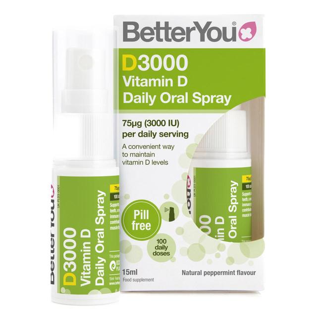 BetterYou D3000 Vitamin D Daily Oral Spray     15ml GOODS M&S   