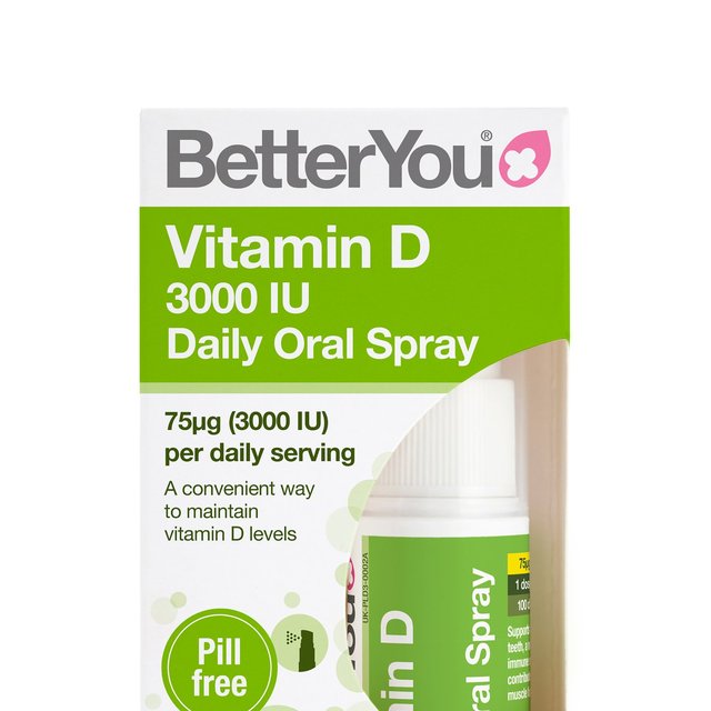 BetterYou D3000 Vitamin D Daily Oral Spray     15ml GOODS M&S   