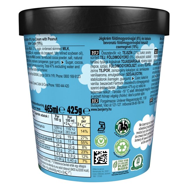 Ben & Jerry's Peanut Butter Cup Ice Cream Tub   465ml GOODS M&S   