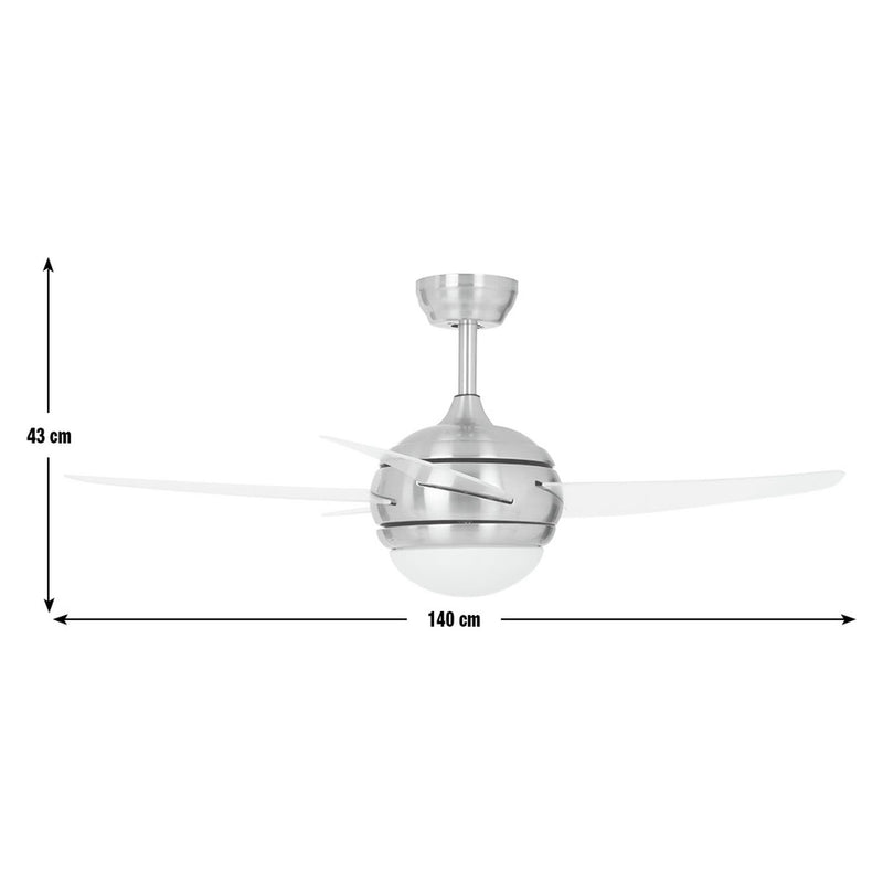 Argos Home Manhattan ceiling fan Satin Nickel 108cm - British product