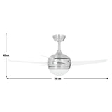 Argos Home Manhattan ceiling fan Satin Nickel 108cm - British product