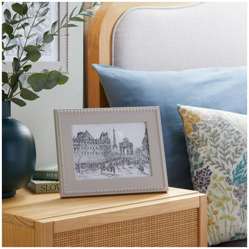 Habitat Beaded Wooden Picture Frame Grey 20x15cm, UK version