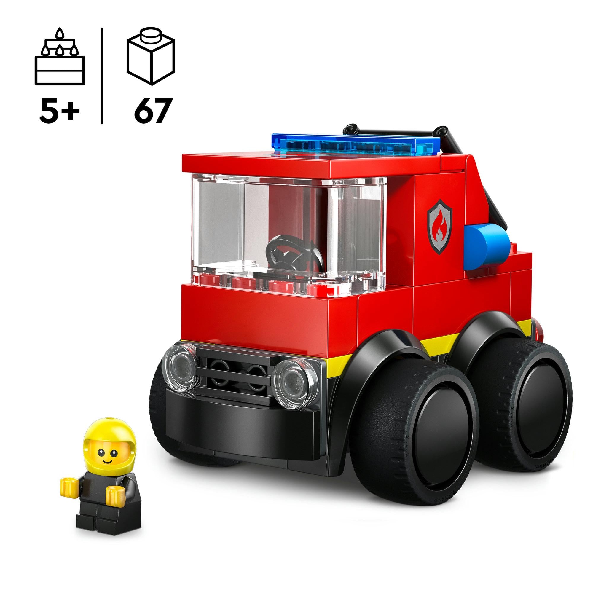 LEGO City Fire Engine toy building set with firefighter minifigure - British product