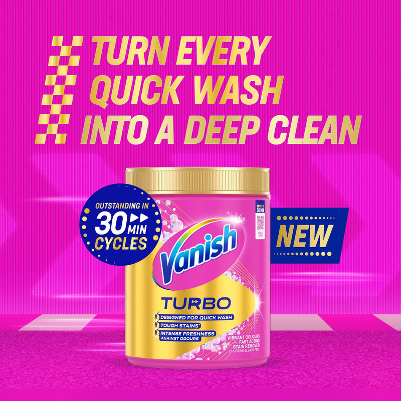 Vanish Turbo Fast Acting stain remover powder 470g (British brand)