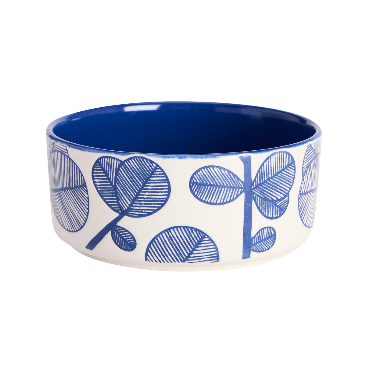 Habitat leaf cereal bowl blue stoneware - British product