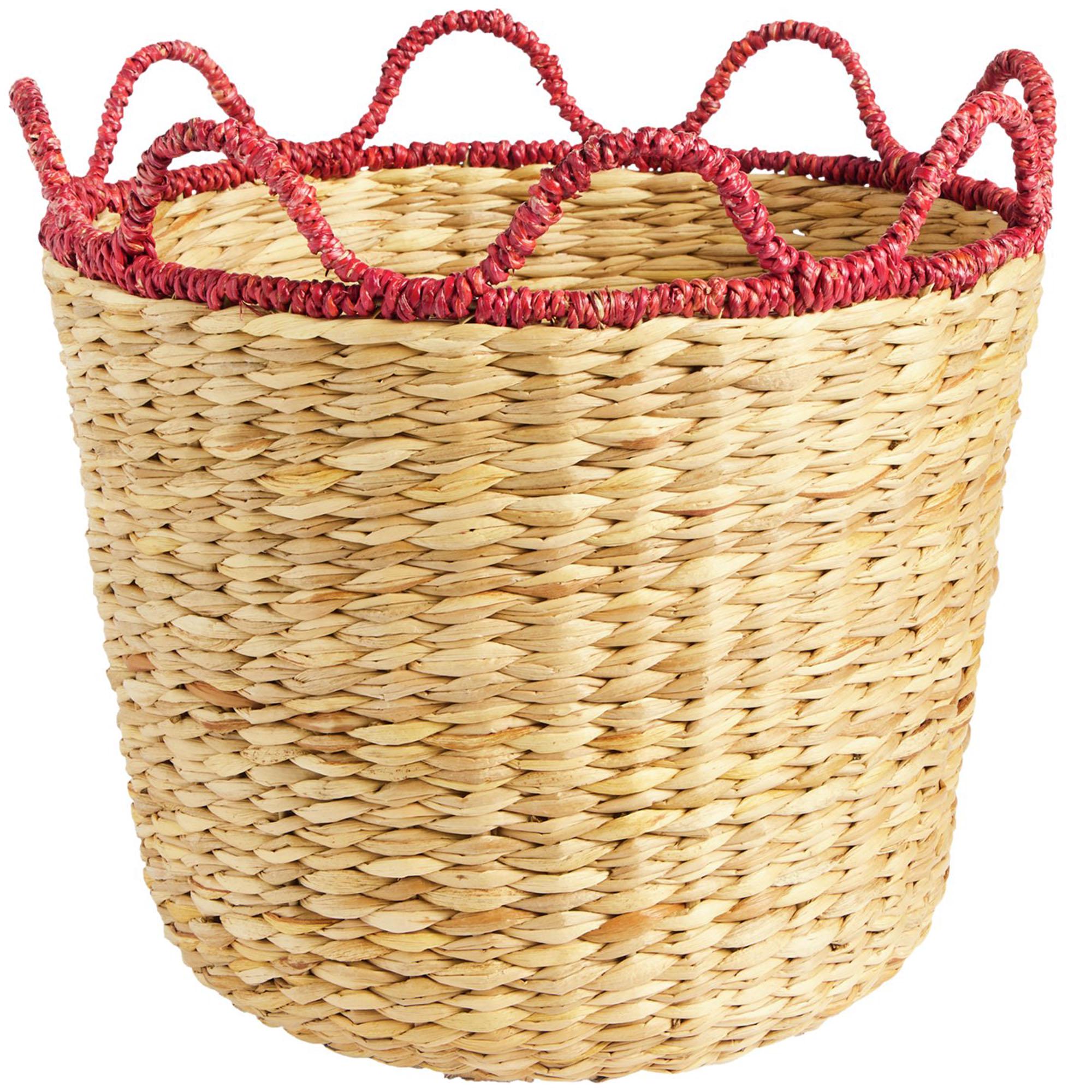 Habitat woven wiggle edge basket in red 22.5 litres (British brand)