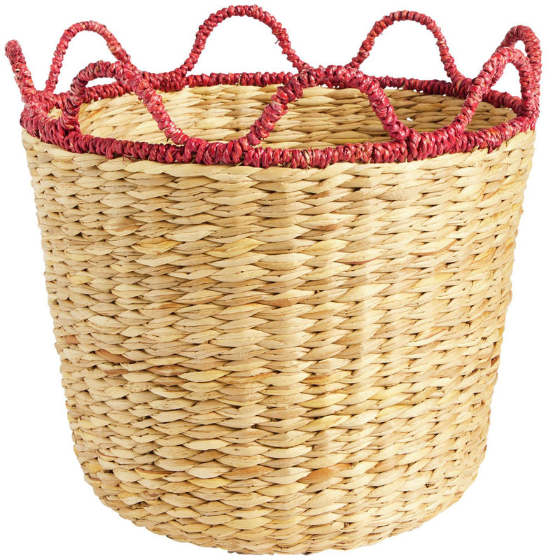 Habitat woven wiggle edge basket in red 22.5 litres (British brand)