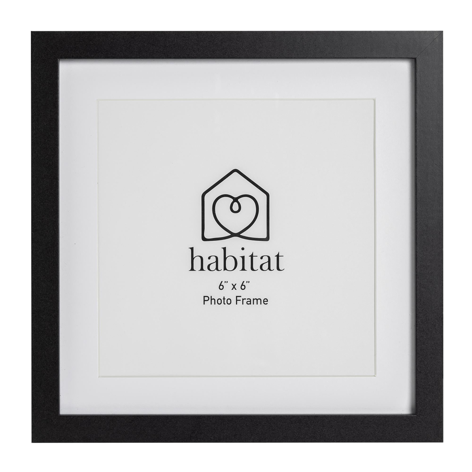 Habitat single mount square frame Black 6x6 inch, UK version