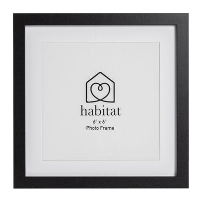 Sainsburys Habitat Single Mount Square Black Picture Frame 6x6 inch- Buy online at McGrocer