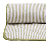 Habitat yarn dye striped bedding set olive green - British product
