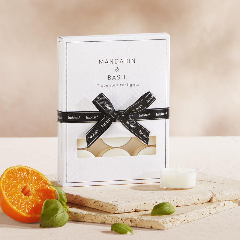 Habitat Luxe tealights mandarin basil 12 pack, UK version