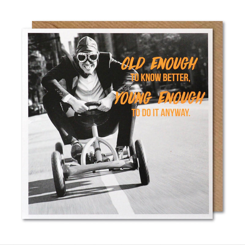 Paperlink humorous birthday card 16x16cm (British brand)