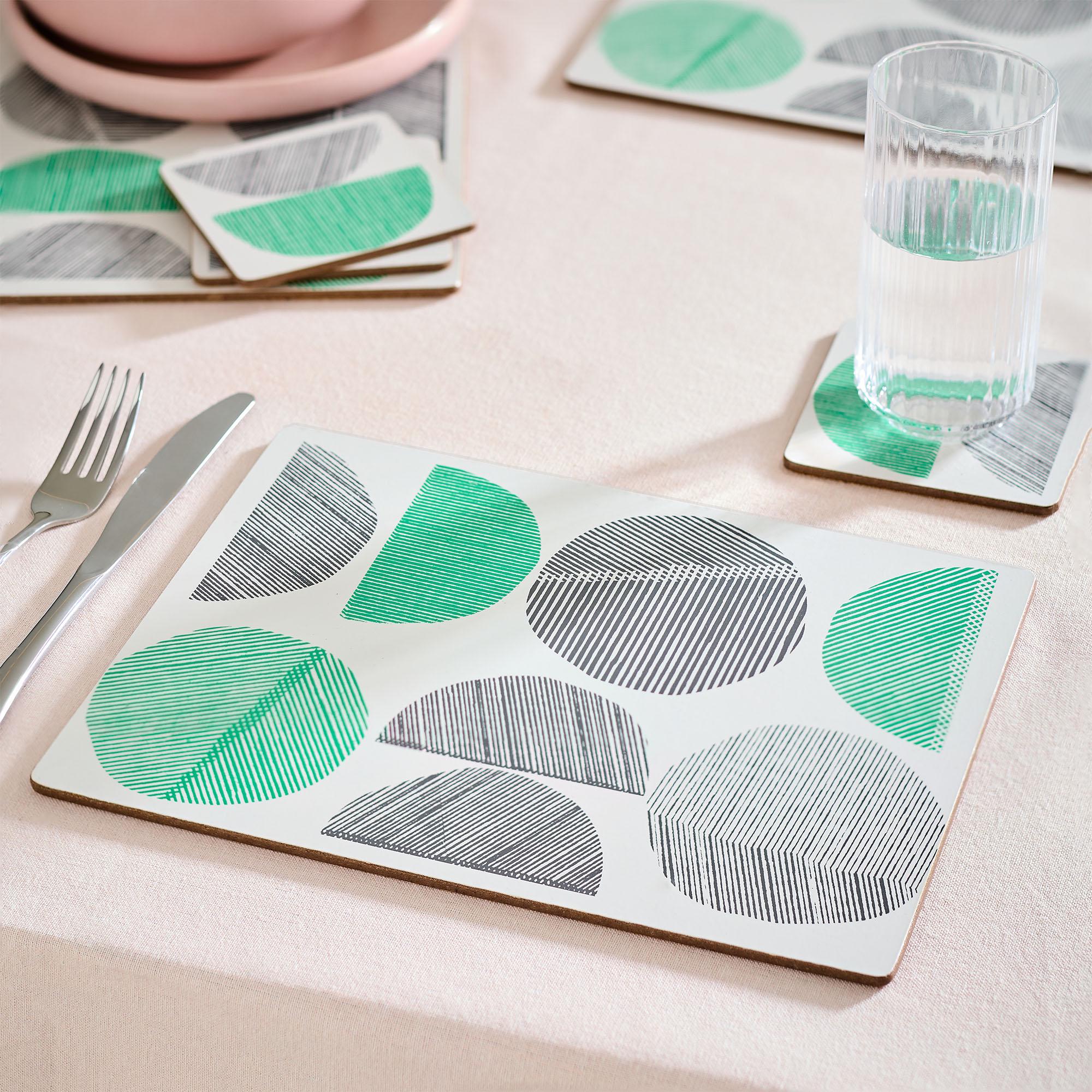 Habitat Linear Circles Placemats Pack of 4, UK version