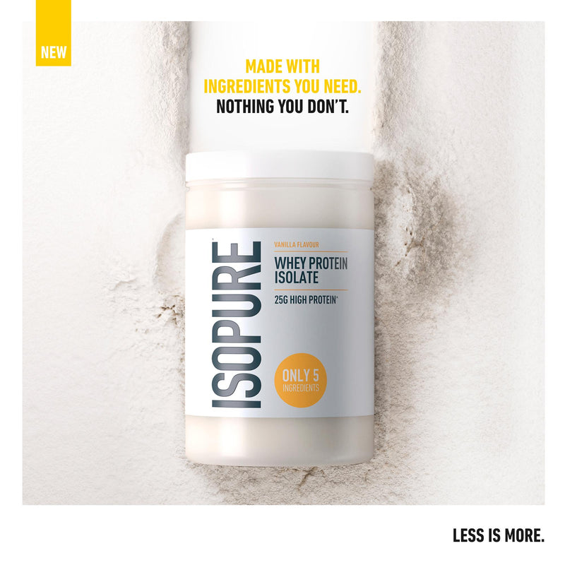 Isopure vanilla whey protein isolate powder 450g tub, UK version