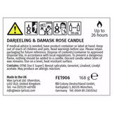 Wax Lyrical Darjeeling Damask Rose ceramic candle - British product