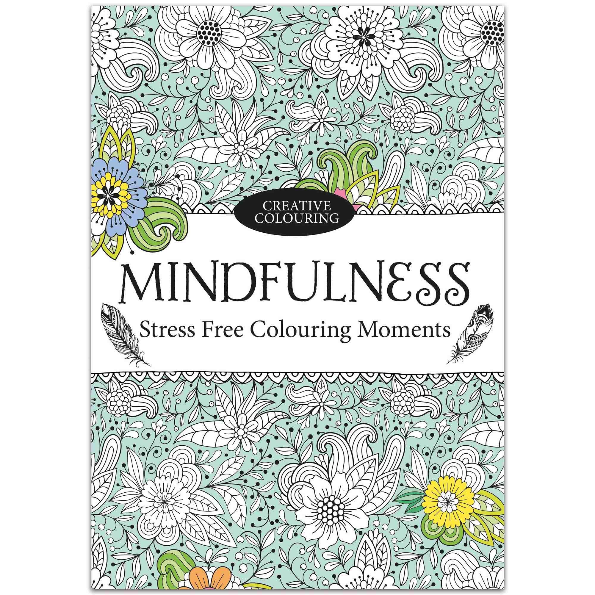 Mindfulness colouring book with 64 pages of intricate patterns, imported from the UK