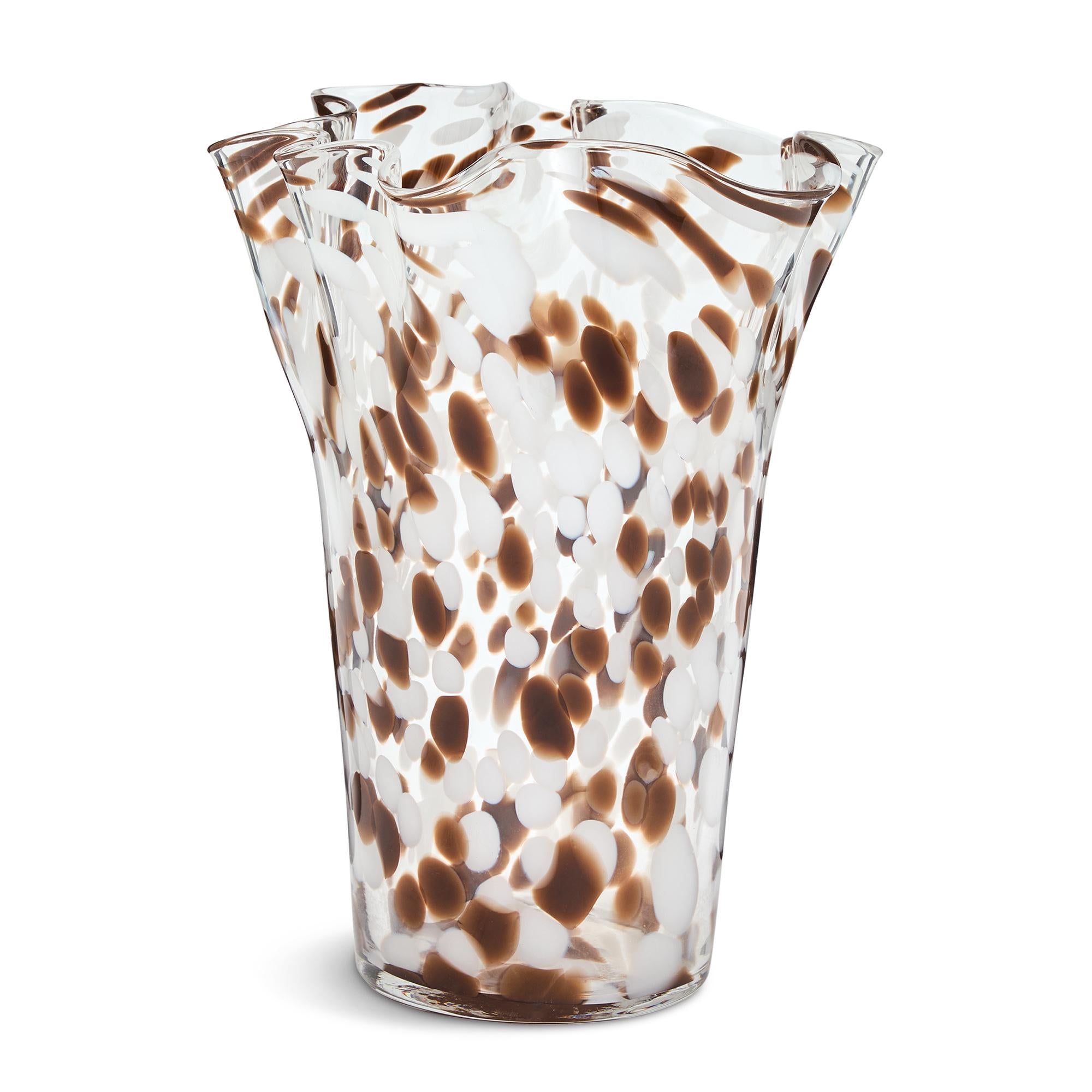 Habitat Confetti Glass Handkerchief Vase 29.5cm height, UK version