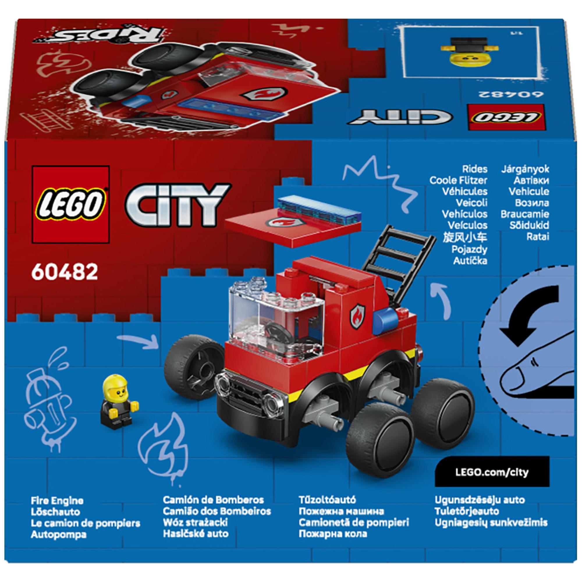 LEGO City Fire Engine toy building set with firefighter minifigure - British product