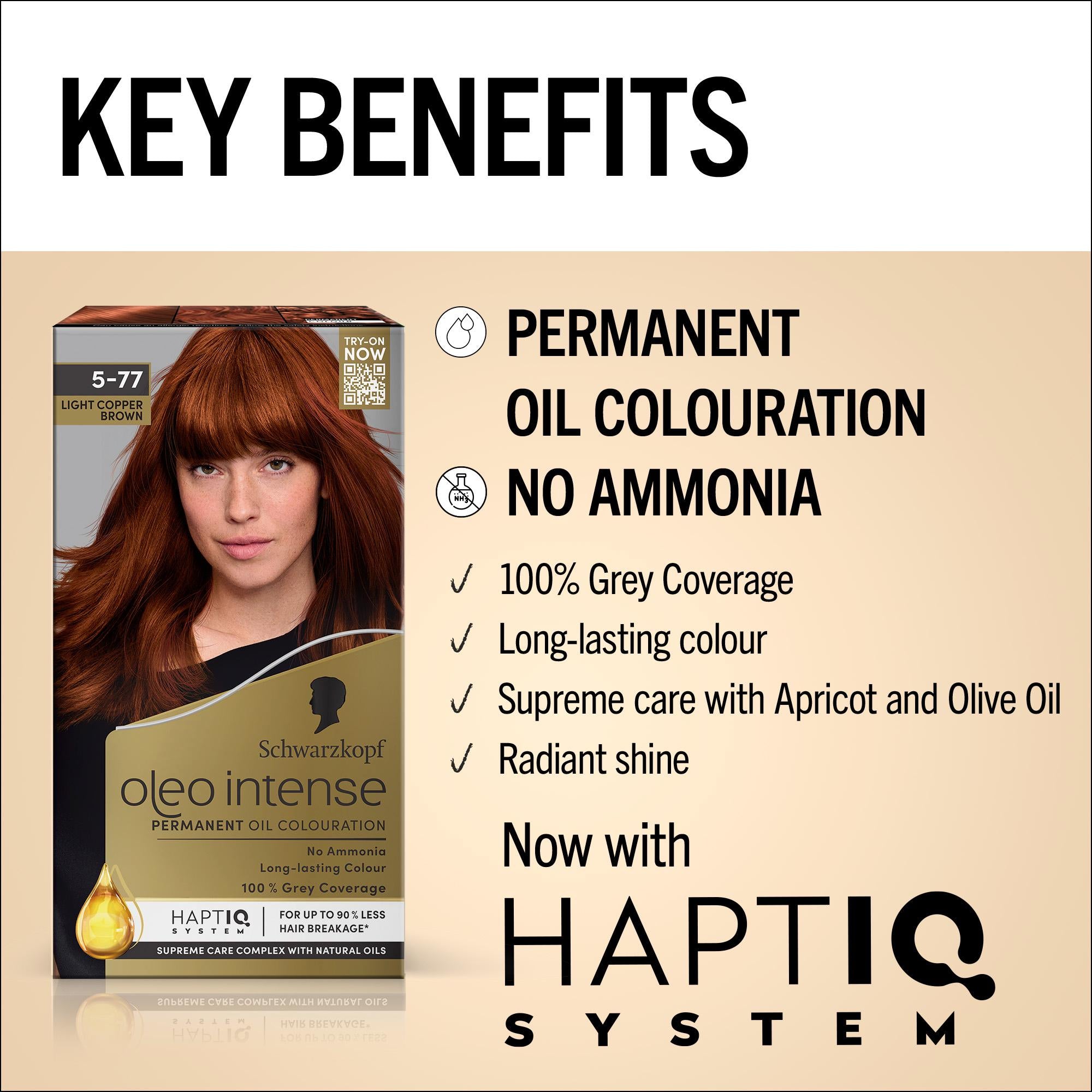 Schwarzkopf hair dye 5-77 Light Copper Brown, UK version