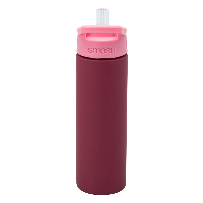 Smash kids water bottle pink burgundy (British brand)