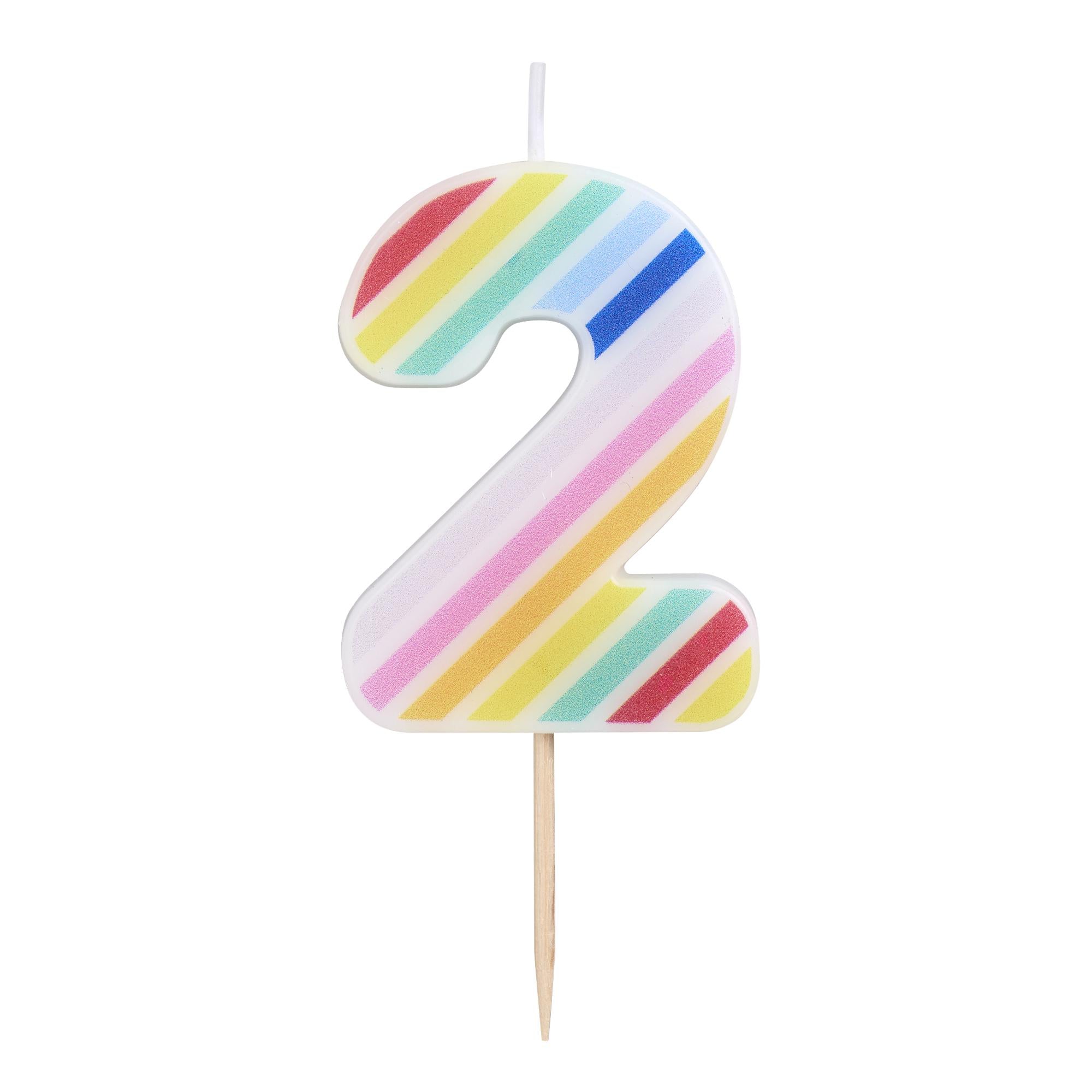 Sainsbury's Home printed number candle age 2 (British brand)