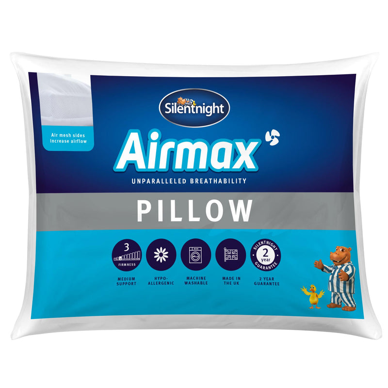 Silentnight Airmax Pillow 48x74cm, imported from the UK