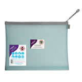 Snopake pastel blue mesh storage bag A4, imported from the UK