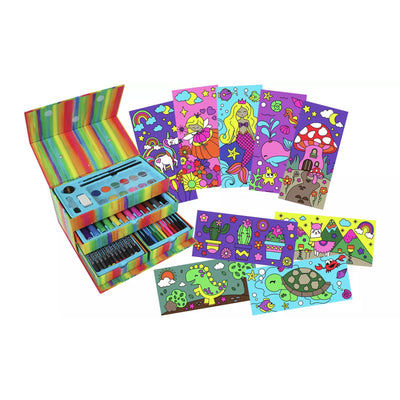 Sainsburys Chad Valley Be U Rainbow Art Set Creative Kit Storage Case- Buy online at McGrocer