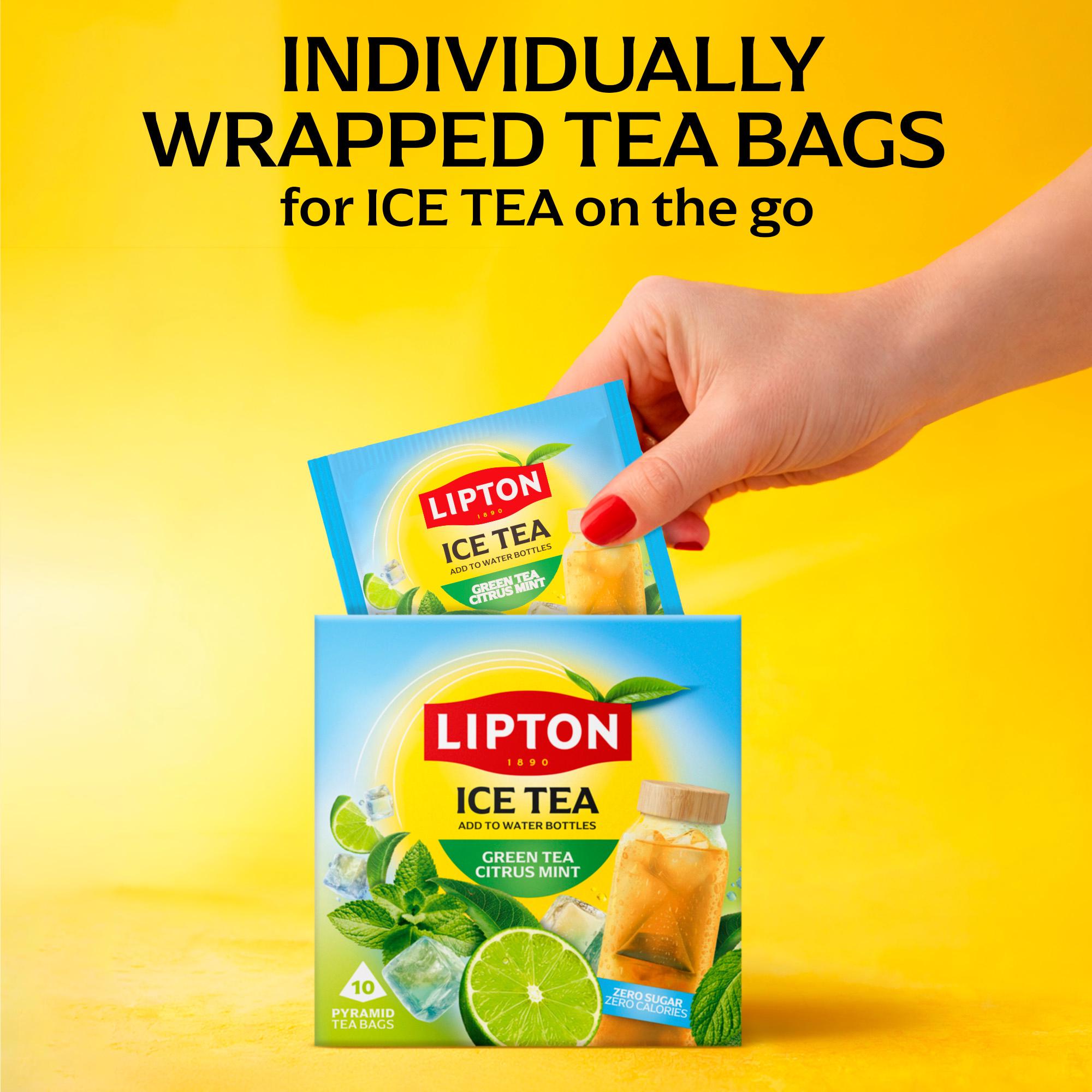 Lipton green tea citrus mint pyramid tea bags 10 pack - British product