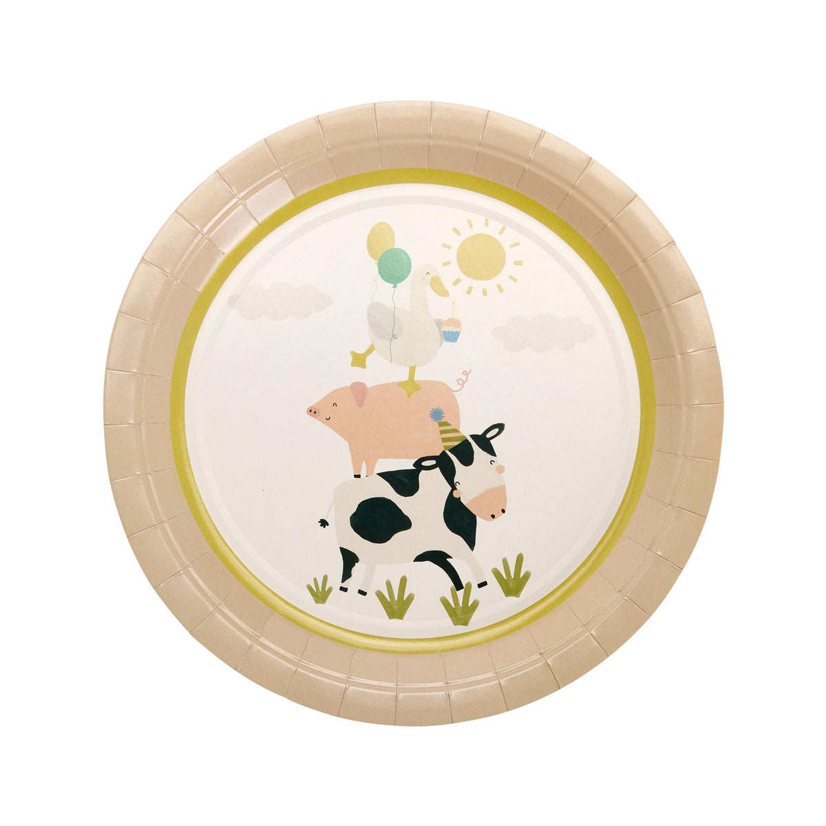 Sainsbury's paper plates farmyard animals 23cm (British brand)