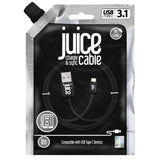 Juice USB Type-C cable 1m black, imported from the UK