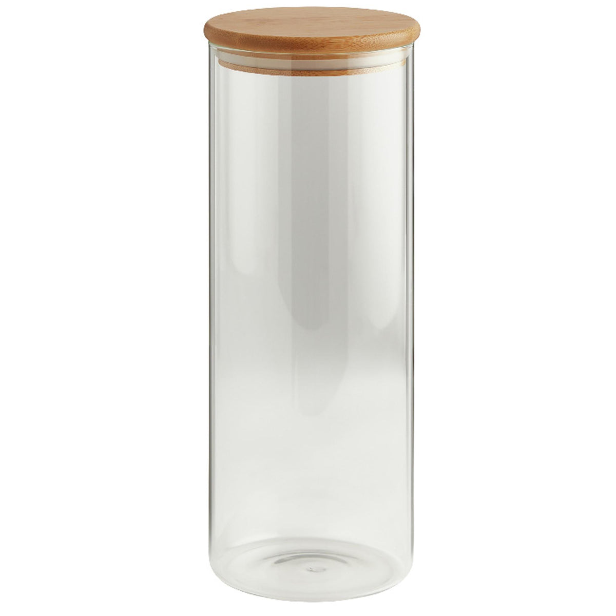 Habitat glass storage jar bamboo lid 1.8L, UK version