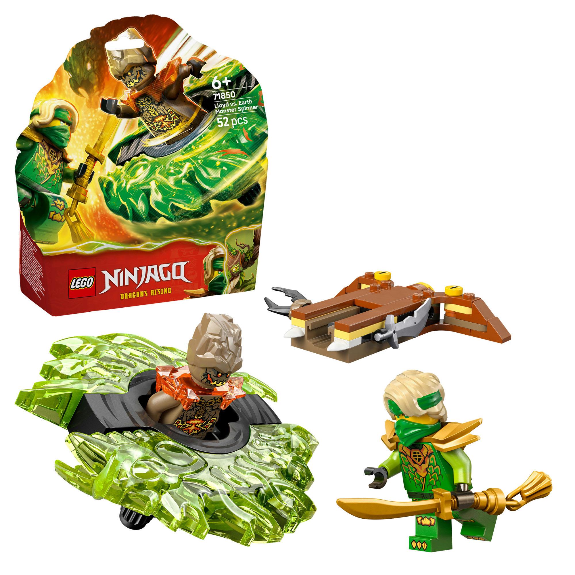LEGO Ninjago spinner battle toy 71850 Lloyd Earth Monster minifigures, imported from the UK