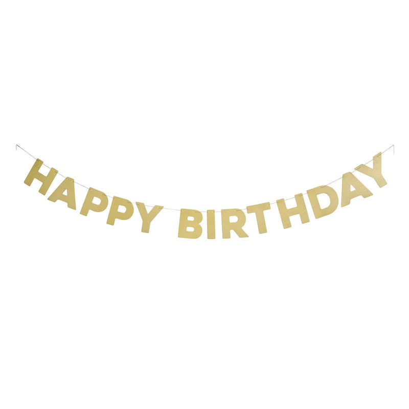 Sainsbury's Home Happy Birthday Bunting Gold 2.5m (British brand)