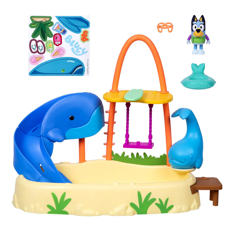 Bluey Whale Water Park playset and color-change figure toy (British brand)