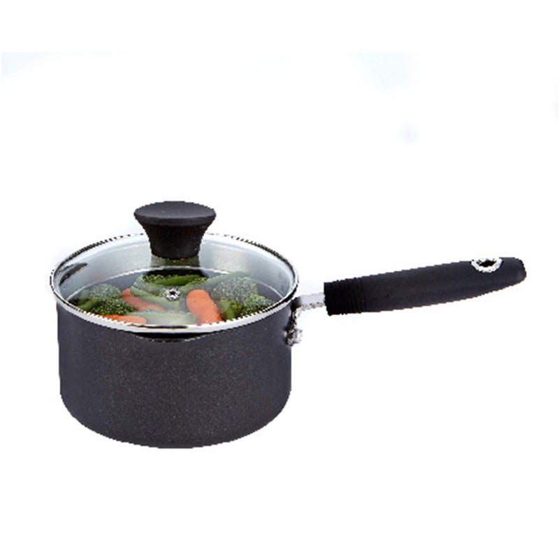 Habitat 16cm black saucepan with tempered glass lid, UK version