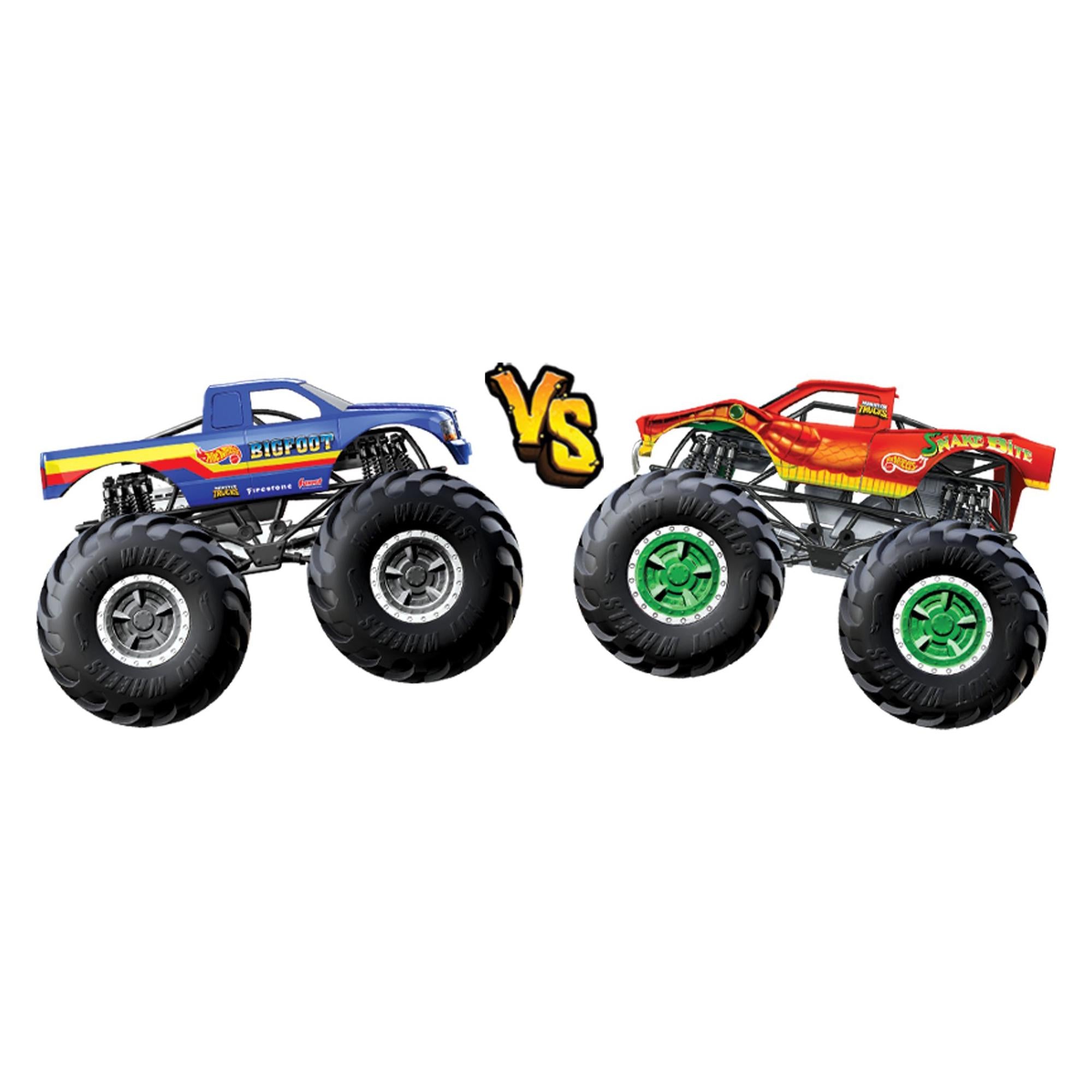 Hot Wheels Monster Truck Twin Pack Demolition Doubles 1:64 Scale, UK version