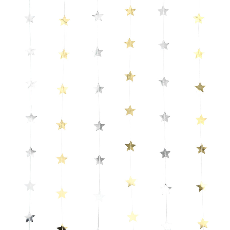Sainsbury's Home star tassel backdrop kit silver gold 12 pieces (British brand)