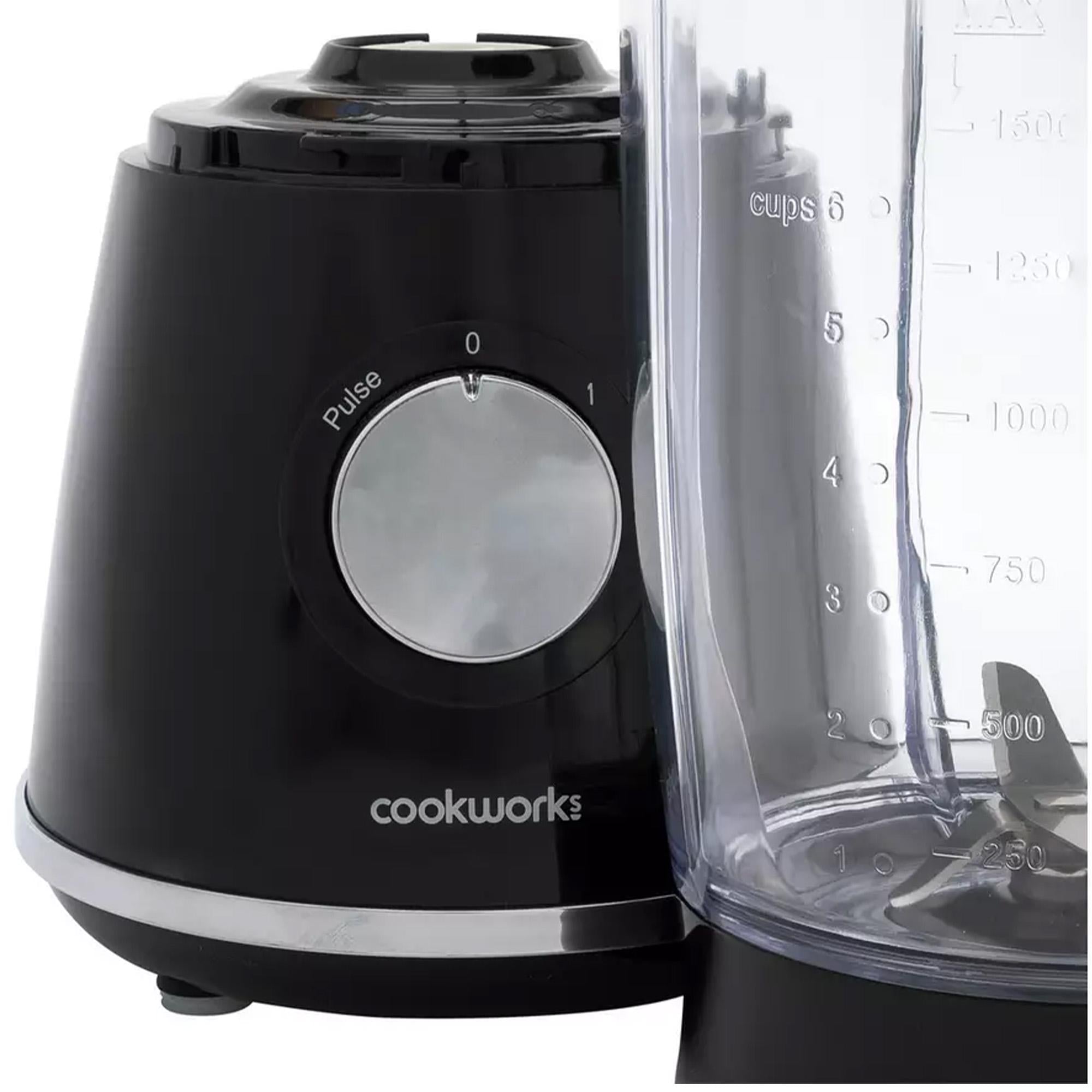 Cookworks Black Jug Blender 1.5 Litre Capacity - British product