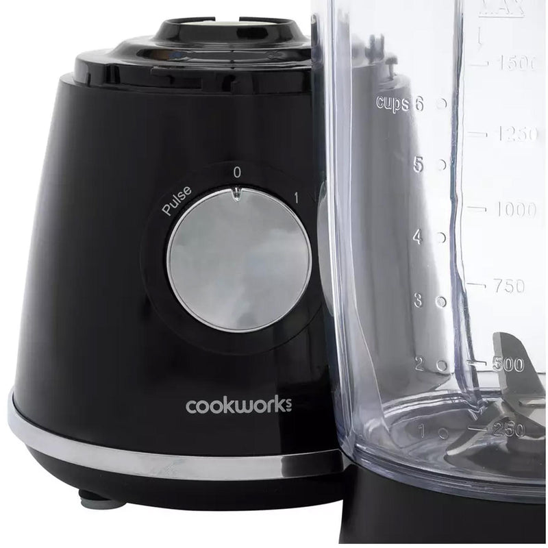 Cookworks Black Jug Blender 1.5 Litre Capacity - British product