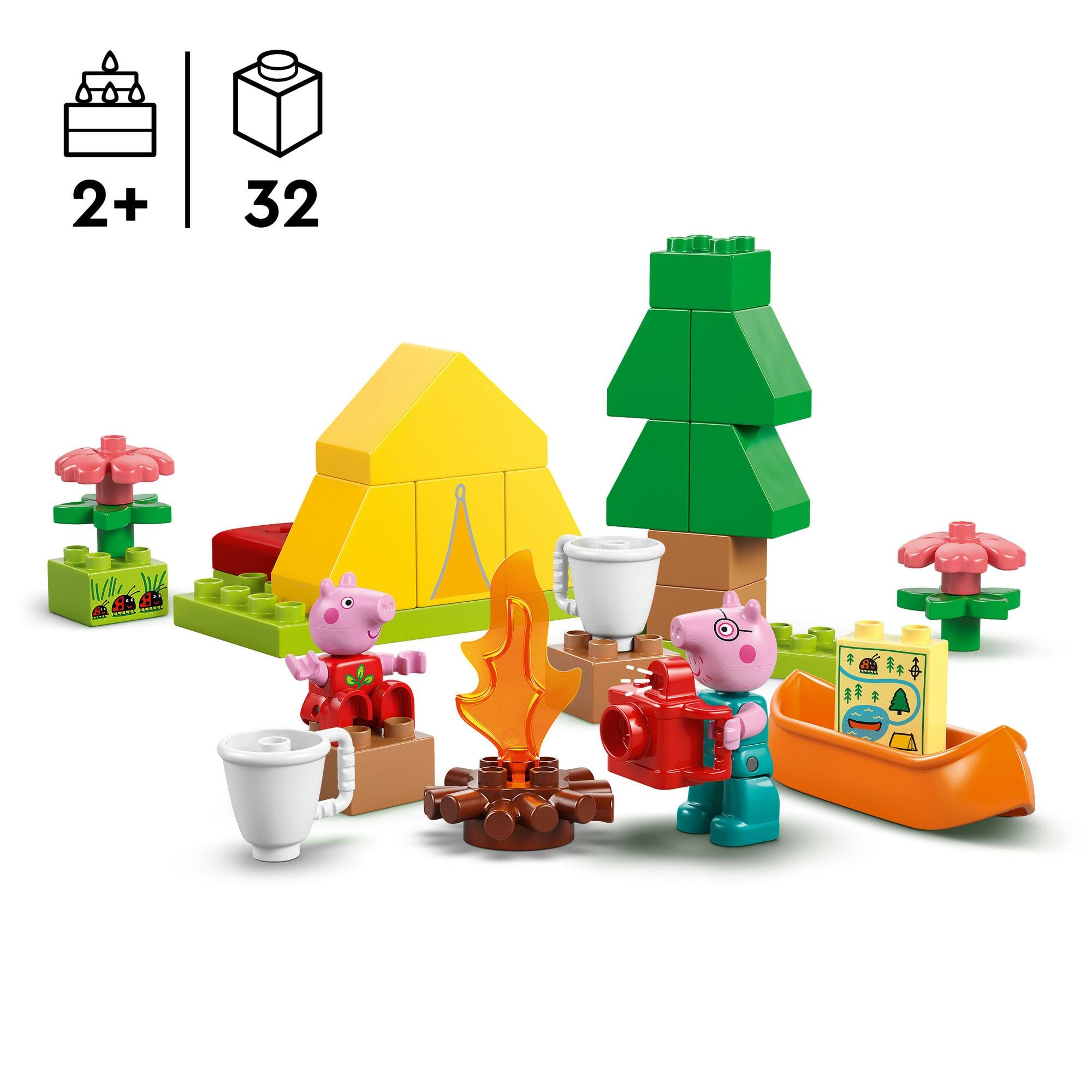 LEGO Duplo Peppa Pig camping trip building toy set - British product