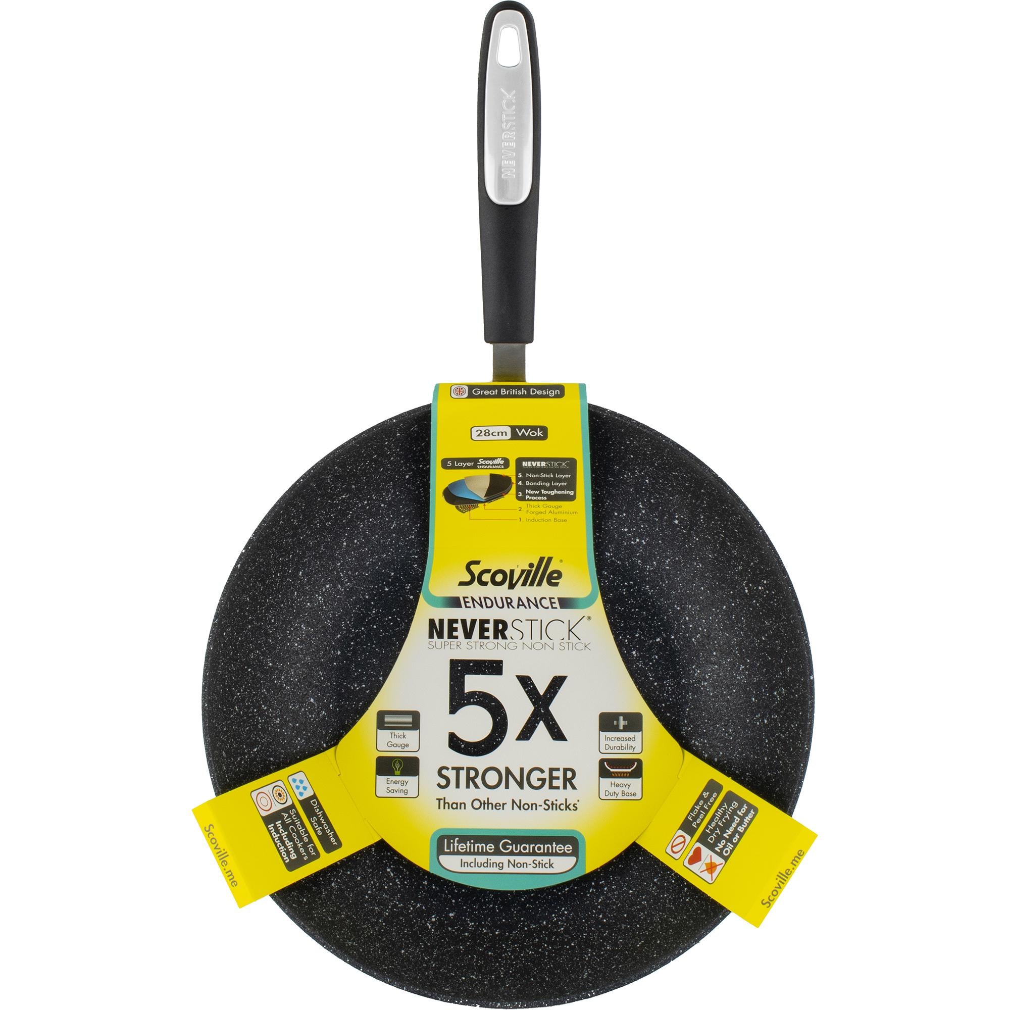 Scoville Neverstick Endurance wok 28cm (British brand)