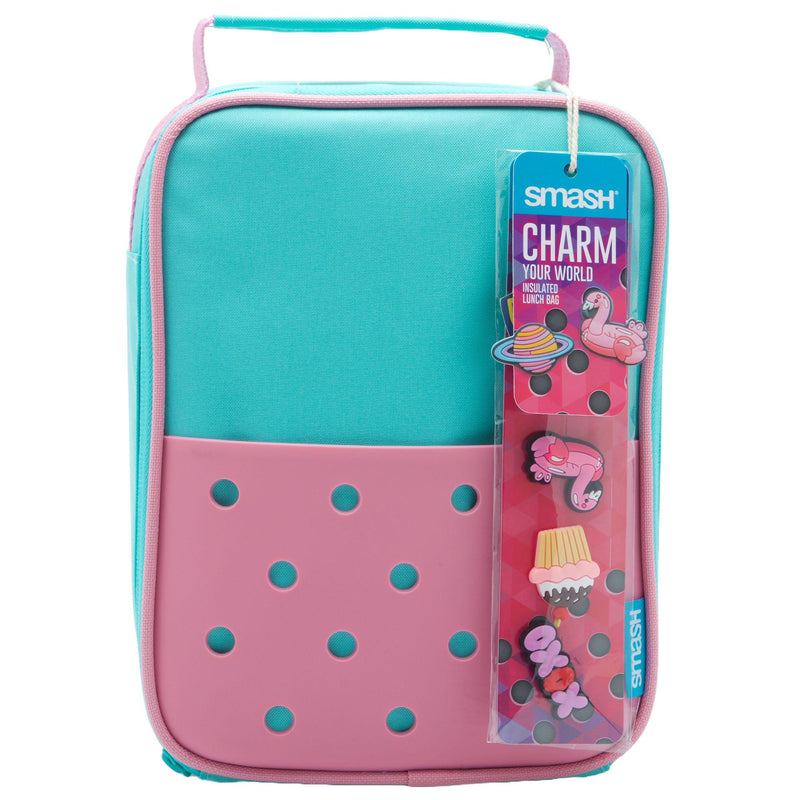 Smash Pink and Turquoise Lunch Bag 24cm (British brand)